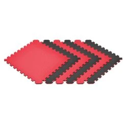 Norsk Red/Black 24 In. X 24 In. EVA Foam Truly Reversible Interlocking Tile (30-Tile)