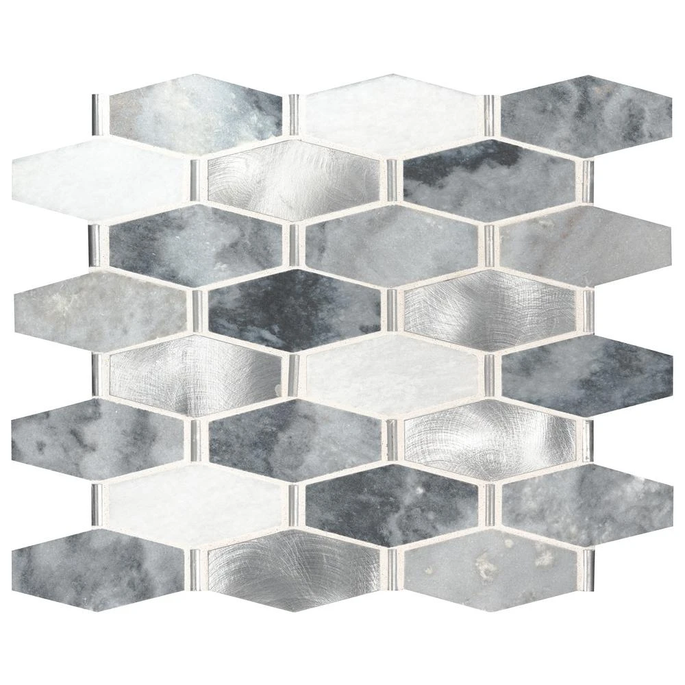 MSI Ankara 13 In. X 11.61 In. X 6mm Textured Stone Metal Mesh-Mounted Mosaic Tile (15.75 Sq. Ft. / Case) 1 MSI Ankara 13 In. X 11.61 In. X 6mm Textured Stone Metal Mesh-Mounted Mosaic Tile (15.75 Sq. Ft. / Case)