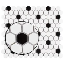 Merola Tile Madison Hex Matte 11-7/8 In. X 10-1/4 In. X 6mm Cool White With Black Dot Porcelain Mosaic Tile 14 Merola Tile Madison Hex Matte 11-7/8 In. X 10-1/4 In. X 6mm Cool White With Black Dot Porcelain Mosaic Tile -Floor Promotion Store d866264fed1eecda63ea811cbe6f4224 1800x1800