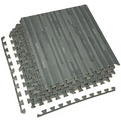 Sorbus Wood Grain Floor Mats Foam Interlocking Mats Tile 3/8-Inch Thick Flooring Wood Mat Tiles Borders - Home Office Playroom Basement Trade Show 3 Sorbus Wood Grain Floor Mats Foam Interlocking Mats Tile 3/8-Inch Thick Flooring Wood Mat Tiles Borders - Home Office Playroom Basement Trade Show - Image 3