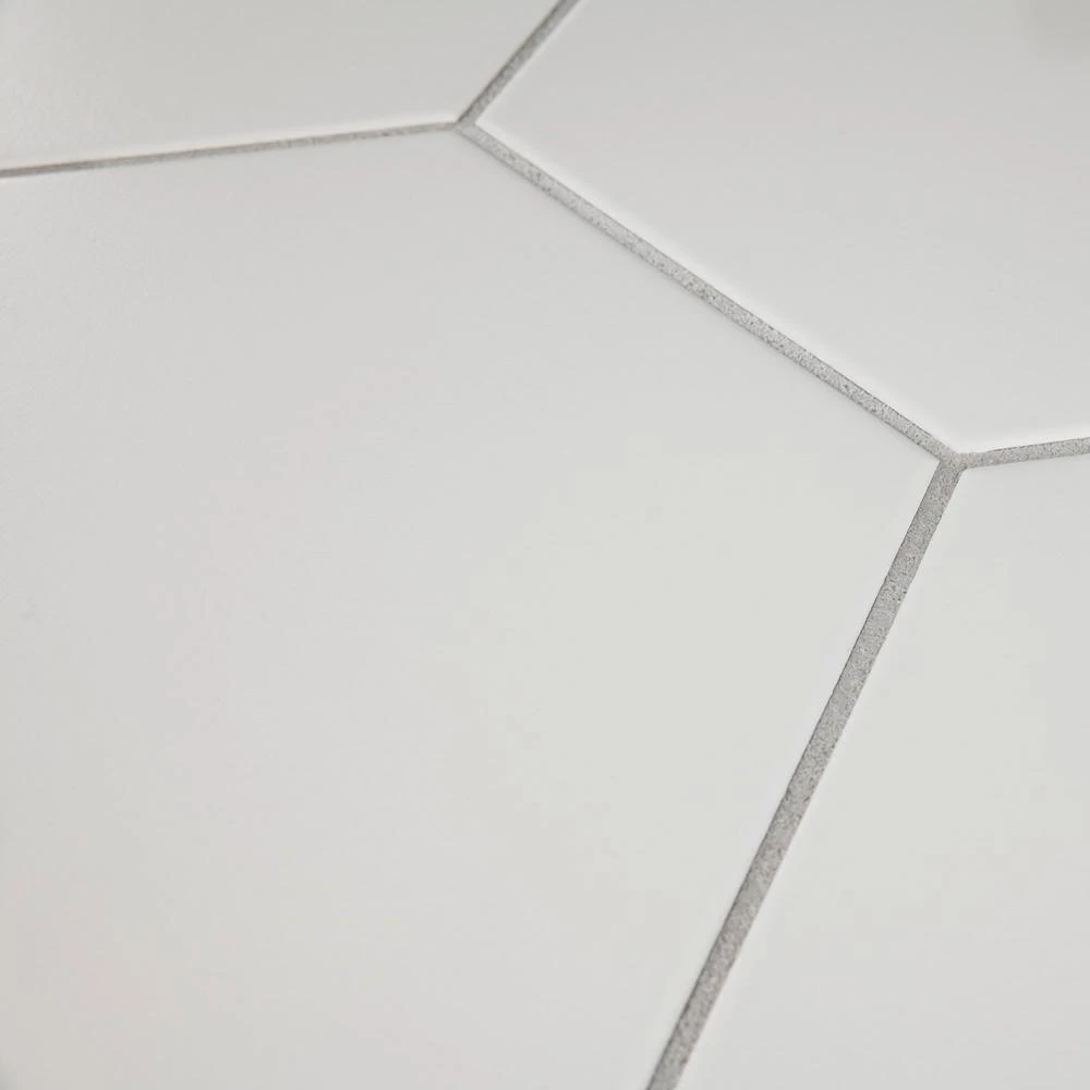 Merola Tile Textile Hex White 8-5/8 In. X 9-7/8 In. Porcelain Floor And Wall Tile (11.56 Sq. Ft. / Case) 4 Merola Tile Textile Hex White 8-5/8 In. X 9-7/8 In. Porcelain Floor And Wall Tile (11.56 Sq. Ft. / Case) - Image 4