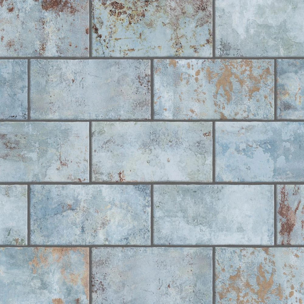 Merola Tile Biarritz Blue 3 In. X 6 In. Ceramic Wall Tile (6.04 Sq. Ft./Case) 1 Merola Tile Biarritz Blue 3 In. X 6 In. Ceramic Wall Tile (6.04 Sq. Ft./Case)