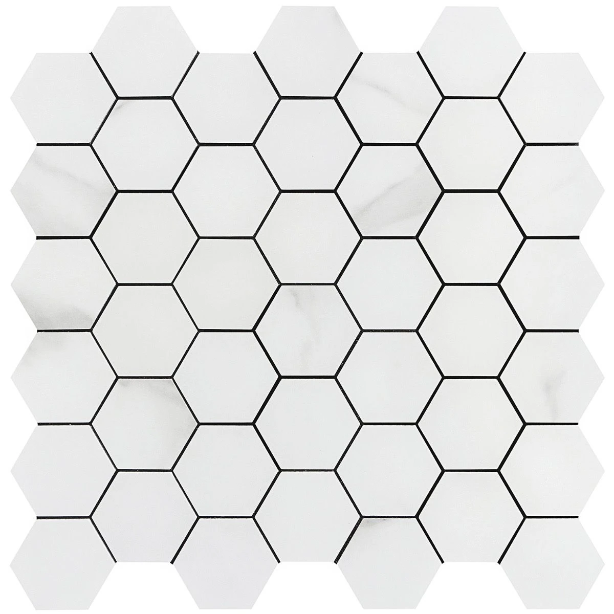 Bond Tile Easy Luxe Hex Calacatta 11.61 In. X 11.81 In. SPC Peel And Stick Tile (0.95 Sq. Ft. / Sheet) 5 Bond Tile Easy Luxe Hex Calacatta 11.61 In. X 11.81 In. SPC Peel And Stick Tile (0.95 Sq. Ft. / Sheet) - Image 5