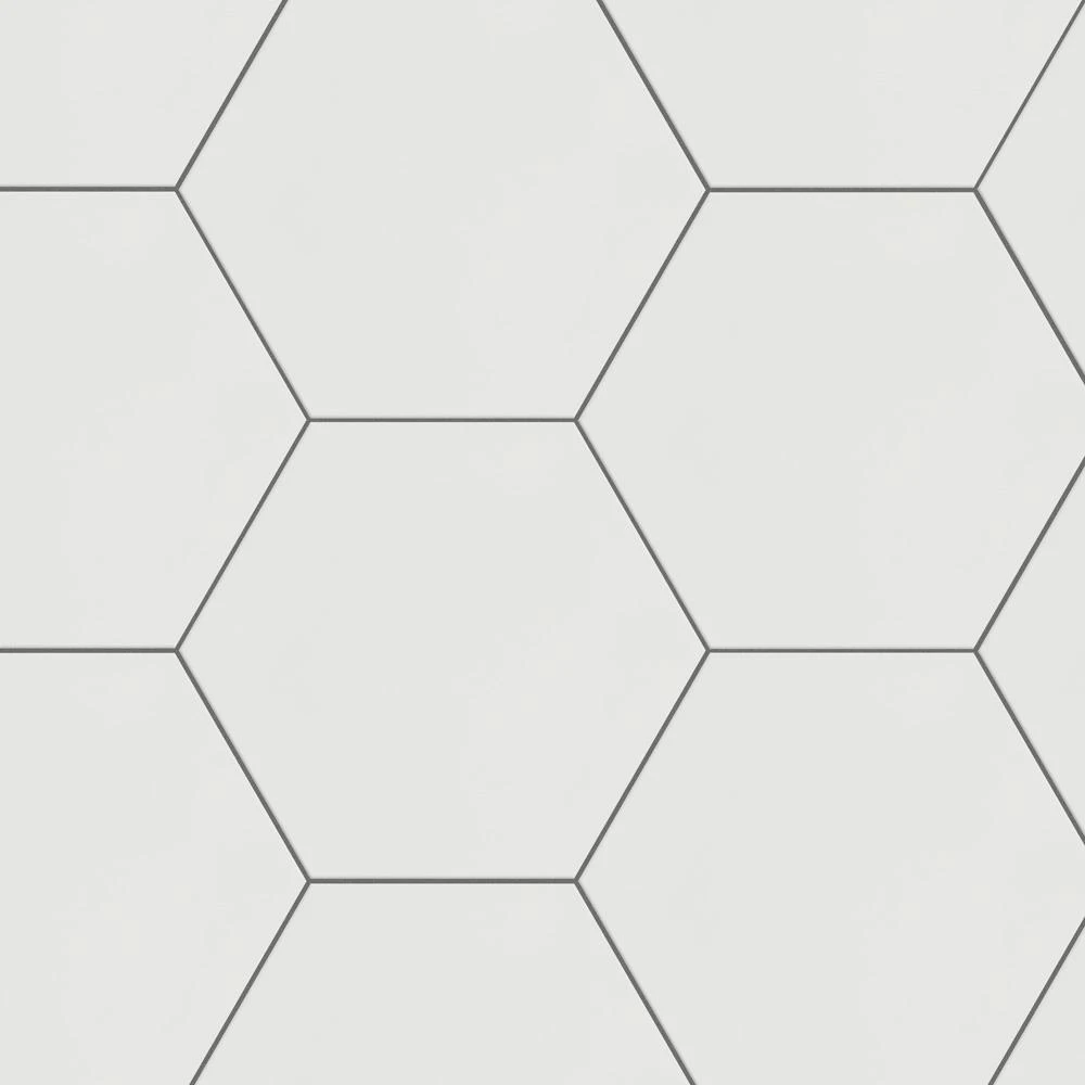 Merola Tile Textile Hex White 8-5/8 In. X 9-7/8 In. Porcelain Floor And Wall Tile (11.56 Sq. Ft. / Case) 6 Merola Tile Textile Hex White 8-5/8 In. X 9-7/8 In. Porcelain Floor And Wall Tile (11.56 Sq. Ft. / Case) - Image 6