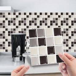 10/20 Pieces Backsplash Tile For Kitchen Mosaic Square Peel And Stick Tile, 3.94x3.94" -Floor Promotion Store e2af3967 4d9f 40c8 8ab6 a1539d0b63b0.ca3af6a67435eb8e80dd455a4902c62e 1800x1800