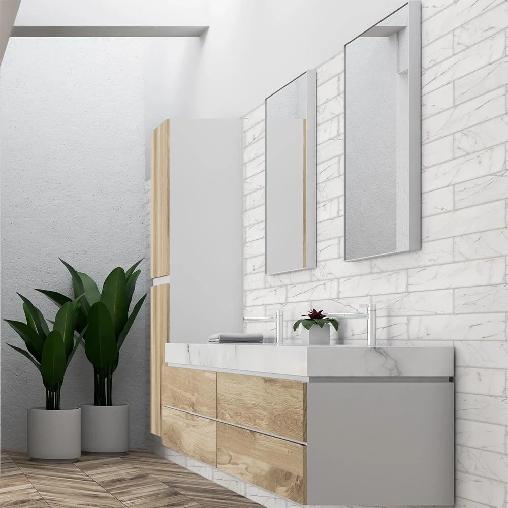 Jeffrey Court Glossy Carrara White 4 In. X 12 In. Ceramic Wall Tile (9.687 Sq. Ft. / Case) 4 Jeffrey Court Glossy Carrara White 4 In. X 12 In. Ceramic Wall Tile (9.687 Sq. Ft. / Case) - Image 4