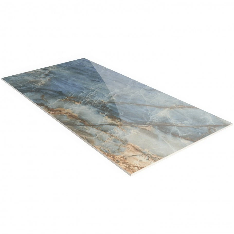 Vision Stone Blue 24x48 Polished Porcelain Tile Sample 2 Vision Stone Blue 24x48 Polished Porcelain Tile Sample - Image 2