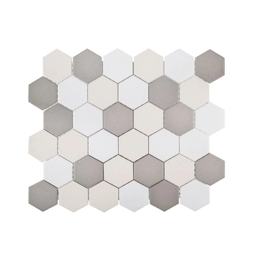 Jeffrey Court Whisper Valley White 11 In. X 12.687 In. X 6 Mm Hexagon Matte Porcelain Wall And Floor Mosaic Tile 7 Jeffrey Court Whisper Valley White 11 In. X 12.687 In. X 6 Mm Hexagon Matte Porcelain Wall And Floor Mosaic Tile - Image 7