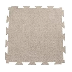 Rubber-Cal Terra-Flex 1/4 In. X 24 In. X 24 In. Light Tan Interlocking Flooring (10-Pack, 40 Sq. Ft.)