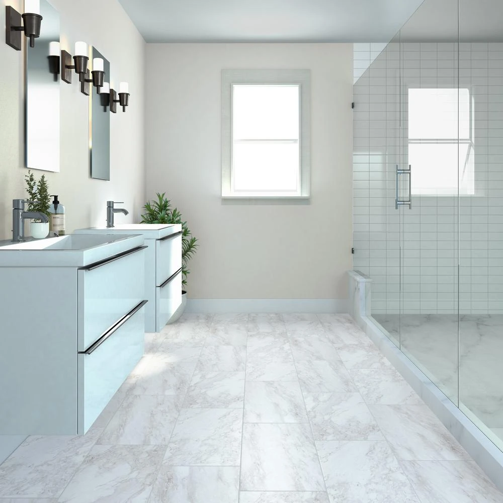 Daltile QuicTile 12 In. X 24 In. Enchanting Marble Matte Porcelain Locking Floor Tile (9.6 Sq. Ft. / Case) 2 Daltile QuicTile 12 In. X 24 In. Enchanting Marble Matte Porcelain Locking Floor Tile (9.6 Sq. Ft. / Case) - Image 2