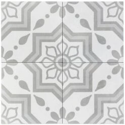 Ivy Hill Tile Sintra Silver Sky Encaustic 9 In. X 9 In. X 10mm Mate Porcelain Floor And Wall Tile (20 Pieces / 10.65 Sq. Ft. / Box) -Floor Promotion Store eb1599a25c1e24ea6eacdd59910b3e9d 1800x1800