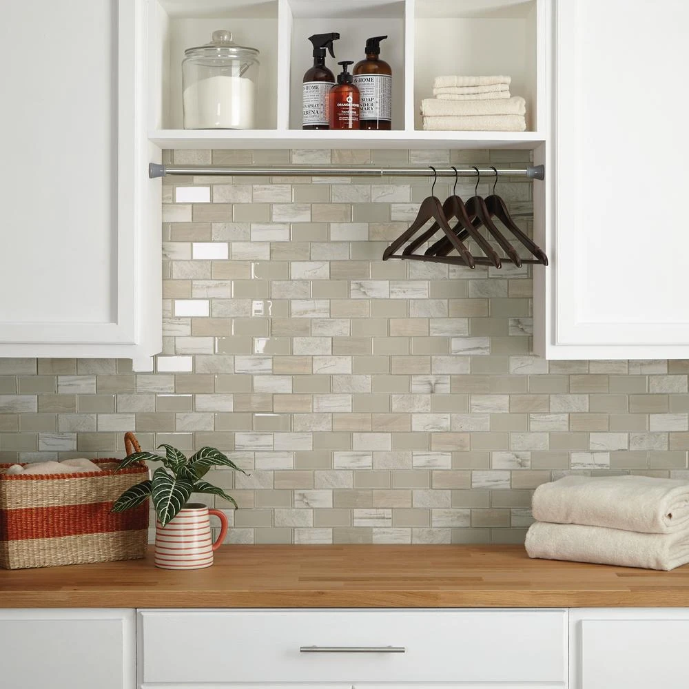 Daltile Premier Accents Beach Brick Joint 11 In. X 13 In. X 6 Mm Glass Mosaic Wall Tile (0.9 Sq. Ft. / Piece) 2 Daltile Premier Accents Beach Brick Joint 11 In. X 13 In. X 6 Mm Glass Mosaic Wall Tile (0.9 Sq. Ft. / Piece) - Image 2