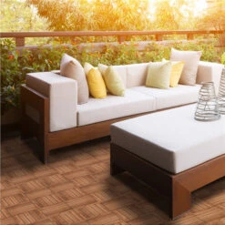 Topeakmart 12''x12''Interlocking Wood Flooring Tiles Indoor & Outdoor For Patio Garden Deck Poolside Pack Of 27 Natural Wood -Floor Promotion Store ec8e955f fb46 47fa 8ff1 99883724a2d0 1.bec461c3cf6e790f392b484d764c32de 1800x1800