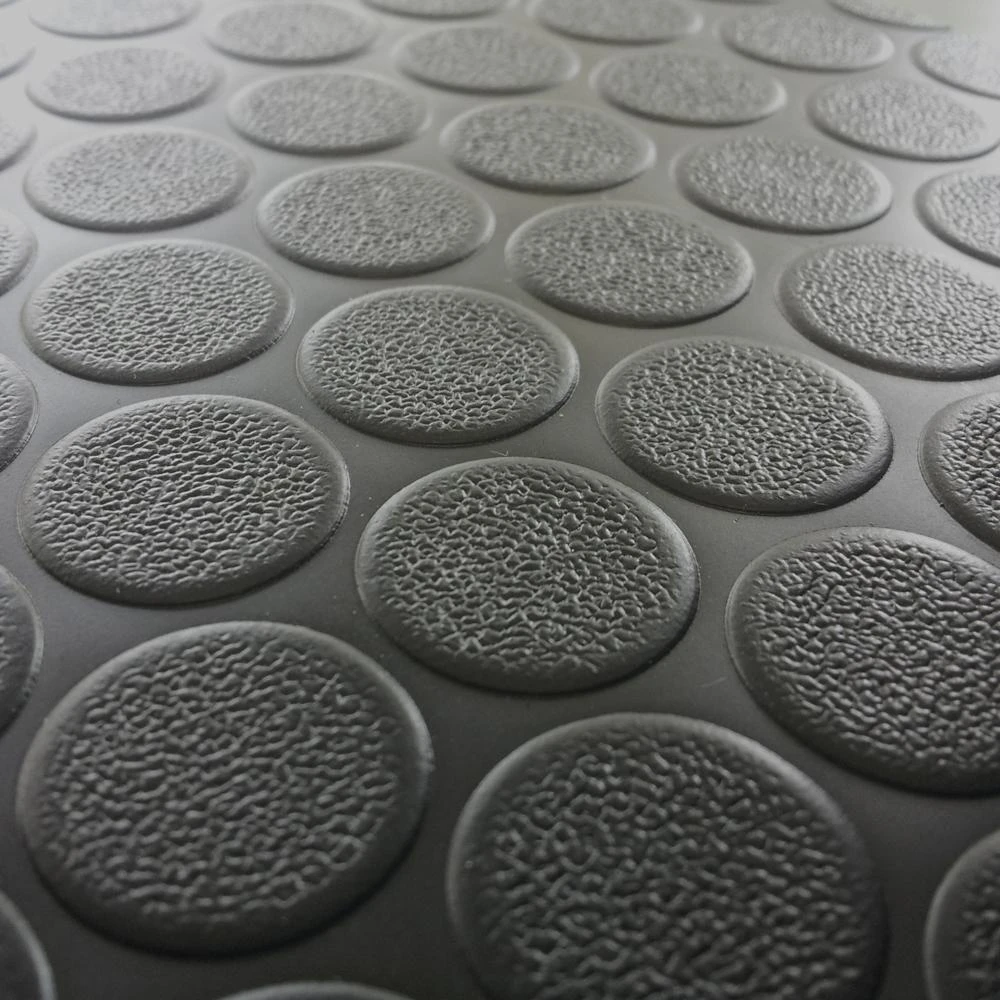 Rubber-Cal Coin Grip 4 Ft. X 7 Ft. Dark Grey Commercial Grade PVC Flooring 4 Rubber-Cal Coin Grip 4 Ft. X 7 Ft. Dark Grey Commercial Grade PVC Flooring - Image 4