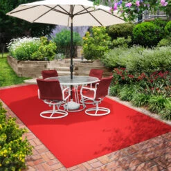 Indoor/Outdoor Carpet With Rubber Marine Backing - Red 6' X 10' - Several Sizes Available - Carpet Flooring For Patio, Porch, Deck, Boat, Basement Or Garage -Floor Promotion Store efab9d5e 0f84 4aae b1cf 0c38f3cde1fb 1.79aa570f26484bd2f789a5a9a6dc4298 1800x1800