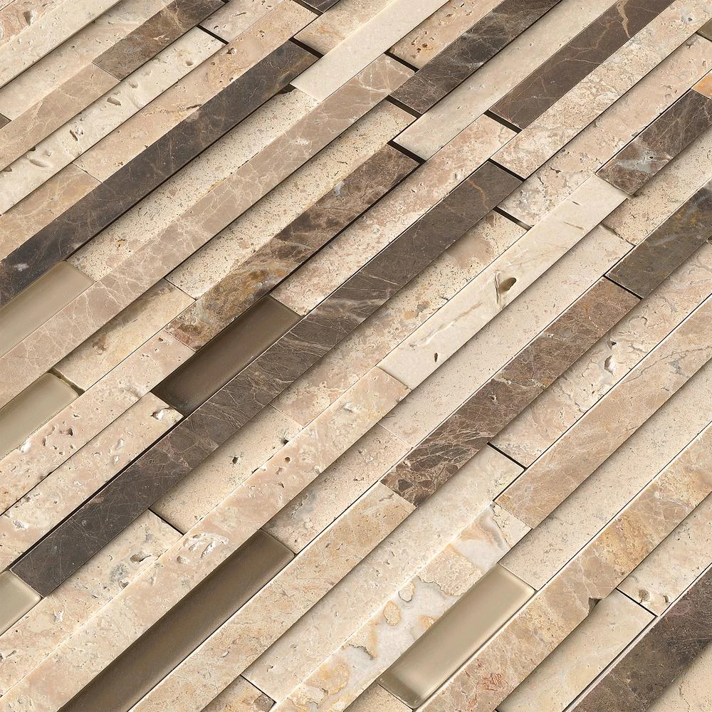 MSI Ashlar Rock Interlocking 8 In. X 18 In. X 8 Mm Glass And Stone Mesh-Mounted Mosaic Tile (1 Sq. Ft.) 1 MSI Ashlar Rock Interlocking 8 In. X 18 In. X 8 Mm Glass And Stone Mesh-Mounted Mosaic Tile (1 Sq. Ft.)