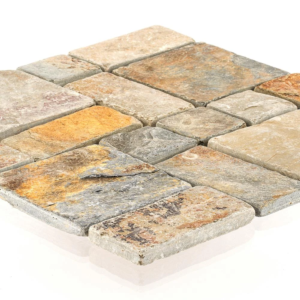 Jeffrey Court Rust Block Medley 11.75 In. X 11.75 In. X 11.5mm Slate Mosaic Floor And Wall Tile 4 Jeffrey Court Rust Block Medley 11.75 In. X 11.75 In. X 11.5mm Slate Mosaic Floor And Wall Tile - Image 4