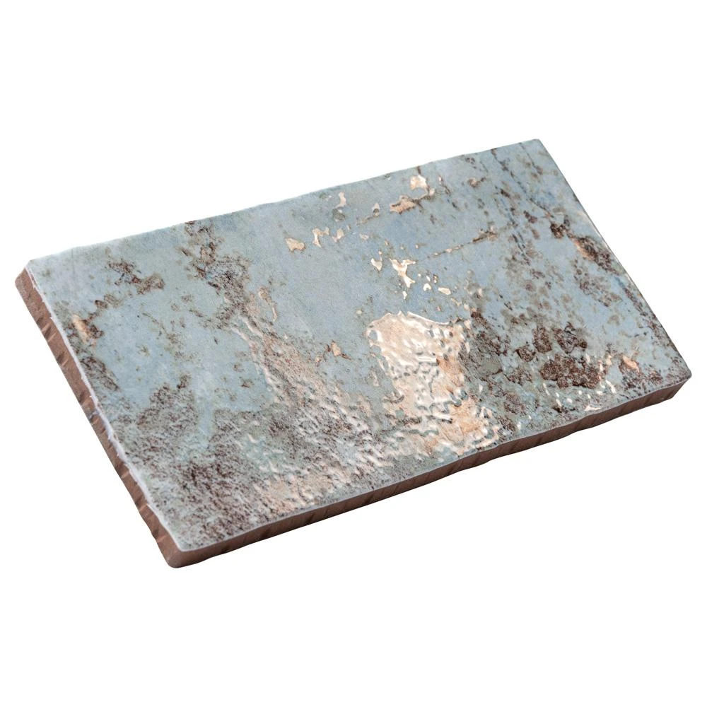 Merola Tile Biarritz Blue 3 In. X 6 In. Ceramic Wall Tile (6.04 Sq. Ft./Case) 3 Merola Tile Biarritz Blue 3 In. X 6 In. Ceramic Wall Tile (6.04 Sq. Ft./Case) - Image 3