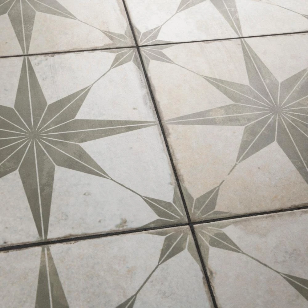 Merola Tile Kings Star Sage 17-5/8"x17-5/8" Ceramic F/W Tile 2 Merola Tile Kings Star Sage 17-5/8"x17-5/8" Ceramic F/W Tile - Image 2
