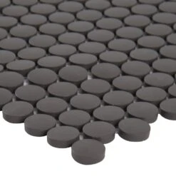 MSI Penny Round Nero 12.32 In. X 11.38 In. X 6mm Matte Porcelain Mesh-Mounted Mosaic Tile (14.4 Sq. Ft./case) 19 MSI Penny Round Nero 12.32 In. X 11.38 In. X 6mm Matte Porcelain Mesh-Mounted Mosaic Tile (14.4 Sq. Ft./case) -Floor Promotion Store f6a0408788f4d5d0f468886ce094b84b 1800x1800