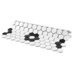 Merola Tile Metro Hex Matte White With Flower 10-1/4 In. X 11-3/4 In. X 6mm Porcelain Mosaic Tile (8.56 Sq. Ft. / Case) 19 Merola Tile Metro Hex Matte White With Flower 10-1/4 In. X 11-3/4 In. X 6mm Porcelain Mosaic Tile (8.56 Sq. Ft. / Case) -Floor Promotion Store f76f83c539ca14d01f906645a6ded126 1800x1800