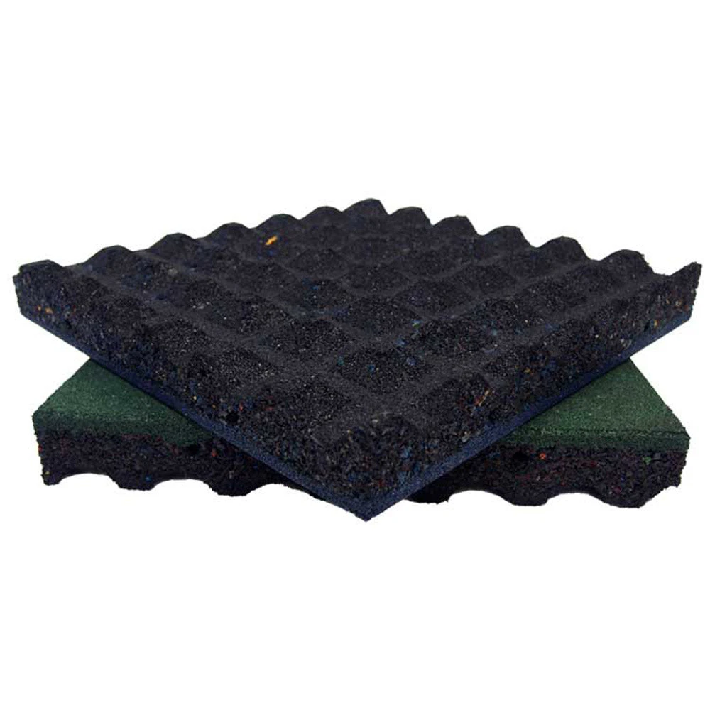 Rubber-Cal "Eco-Safety" Interlocking Playground Tiles - 2.50 X 19.5 X 19.5 Inch - 20 Pack - 55 Square Feet Coverage - Black 2 Rubber-Cal "Eco-Safety" Interlocking Playground Tiles - 2.50 X 19.5 X 19.5 Inch - 20 Pack - 55 Square Feet Coverage - Black - Image 2