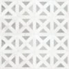 MSI Geometrica 12 In. X 12 In. X 10mm Bianco Dolomite Polished Marble Mesh-Mounted Mosaic Tile (10 Sq. Ft. / Case)