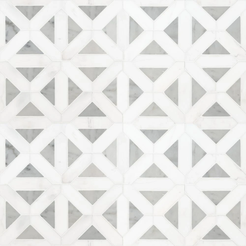 MSI Geometrica 12 In. X 12 In. X 10mm Bianco Dolomite Polished Marble Mesh-Mounted Mosaic Tile (10 Sq. Ft. / Case) 1 MSI Geometrica 12 In. X 12 In. X 10mm Bianco Dolomite Polished Marble Mesh-Mounted Mosaic Tile (10 Sq. Ft. / Case)