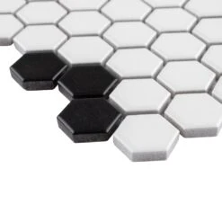 Merola Tile Metro Hex Matte White With Flower 10-1/4 In. X 11-3/4 In. X 6mm Porcelain Mosaic Tile (8.56 Sq. Ft. / Case) 14 Merola Tile Metro Hex Matte White With Flower 10-1/4 In. X 11-3/4 In. X 6mm Porcelain Mosaic Tile (8.56 Sq. Ft. / Case) -Floor Promotion Store f953fa34a5666bd014e3937680f2ab09 1800x1800