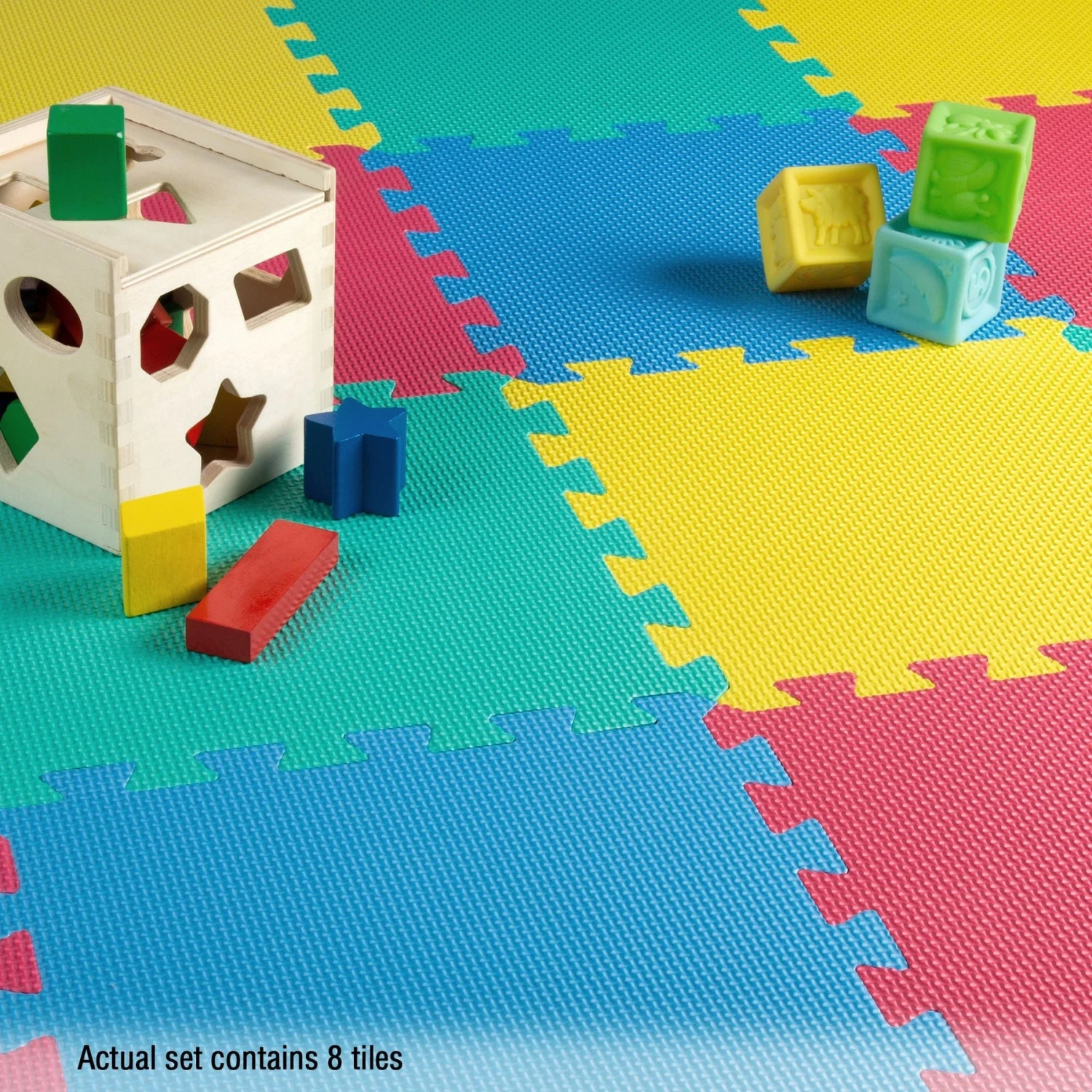 Foam Mat Floor Tiles, Interlocking EVA Foam Padding By Stalwart – Soft Flooring For Exercising, Yoga, Camping, Kids, Babies, Playroom – 8 Piece Set 2 Foam Mat Floor Tiles, Interlocking EVA Foam Padding By Stalwart – Soft Flooring For Exercising, Yoga, Camping, Kids, Babies, Playroom – 8 Piece Set - Image 2