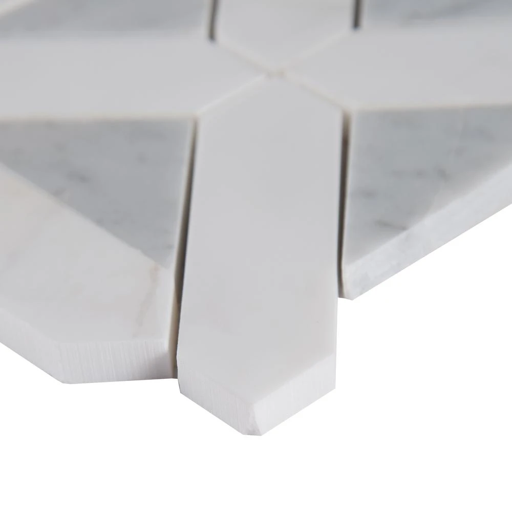 MSI Geometrica 12 In. X 12 In. X 10mm Bianco Dolomite Polished Marble Mesh-Mounted Mosaic Tile (10 Sq. Ft. / Case) 8 MSI Geometrica 12 In. X 12 In. X 10mm Bianco Dolomite Polished Marble Mesh-Mounted Mosaic Tile (10 Sq. Ft. / Case) - Image 8