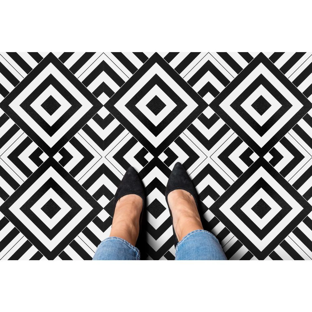 ACHIM Retro Geometric 12 In. X 12 In. Self-Adhesive Vinyl Floor Tile (20 Tiles/20 Sq. Ft.) 3 ACHIM Retro Geometric 12 In. X 12 In. Self-Adhesive Vinyl Floor Tile (20 Tiles/20 Sq. Ft.) - Image 3