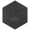 Merola Tile Gaudi Hex Black 8-5/8 In. X 9-7/8 In. Porcelain Floor And Wall Tile (11.56 Sq. Ft. / Case)