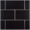 Merola Tile Projectos 7-3/4 In. X 3-7/8 In. Preto Matte Ceramic Subway Floor And Wall Subway Tile (11.46 Sq. Ft. / Case)
