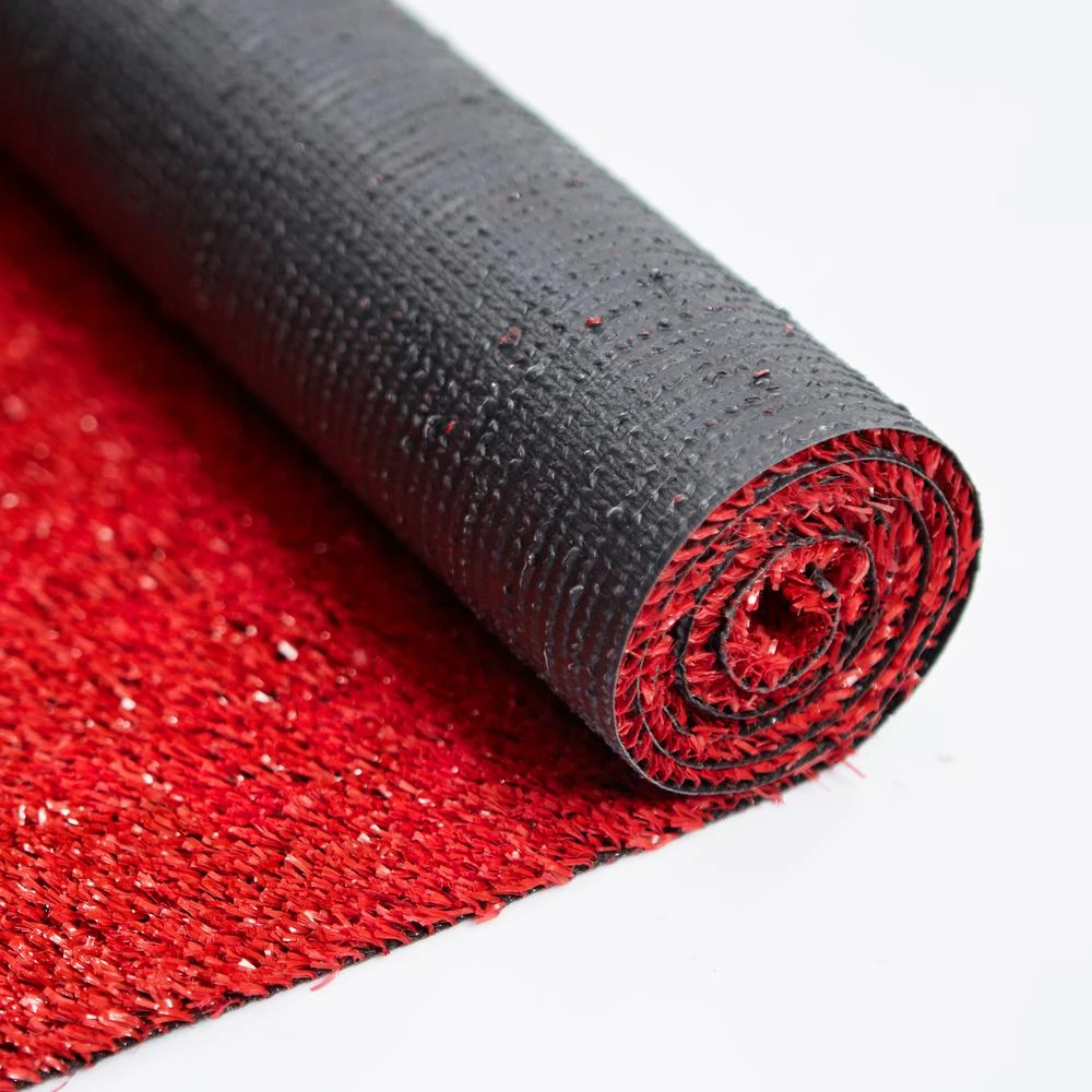 Evergreen 6 Ft. 7 In. X 9 Ft. 3 In. Red Artificial Grass Carpet 2 Evergreen 6 Ft. 7 In. X 9 Ft. 3 In. Red Artificial Grass Carpet - Image 2