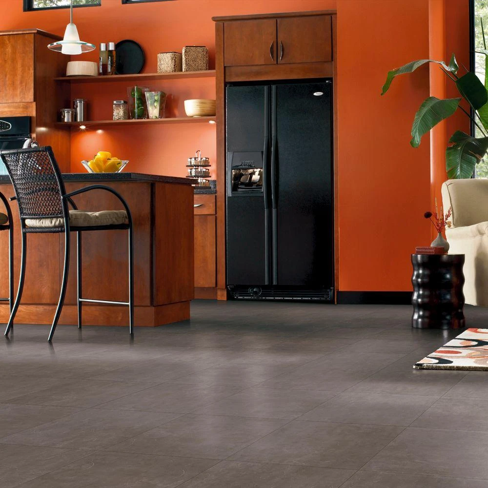 TrafficMASTER Groutable 18 In. X 18 In. Taupe Cotto Peel And Stick Vinyl Tile (36 Sq. Ft. / Case) 2 TrafficMASTER Groutable 18 In. X 18 In. Taupe Cotto Peel And Stick Vinyl Tile (36 Sq. Ft. / Case) - Image 2