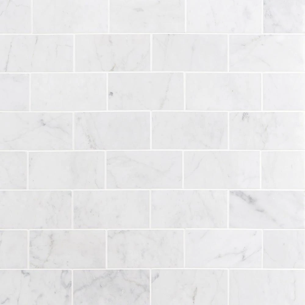 Ivy Hill Tile White Carrara 3 In. X 6 In. X 9mm Polished Marble Subway Tile (40 Pieces / 5 Sq. Ft. / Box) 5 Ivy Hill Tile White Carrara 3 In. X 6 In. X 9mm Polished Marble Subway Tile (40 Pieces / 5 Sq. Ft. / Box) - Image 5